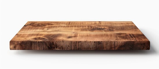 Aufkleber - Texture of contemporary wooden board on white backdrop for designing or working, with clipping path for incorporating copy space image.