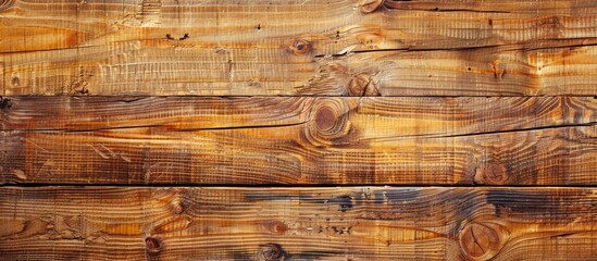 Aufkleber - Rustic wooden texture background with an old bright brown hue, ideal for a long panoramic banner with copy space image.