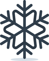 Poster - Minimalist Snowflake Icon Representing Cold and Winter