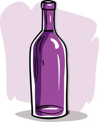 Poster - Stylized Purple Bottle Illustration