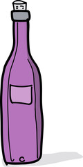 Poster - Cartoon Wine Bottle