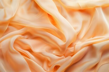 Aufkleber - Orange fabric texture close-up. Vibrant orange color with slight curl adding texture to smooth surface. Blurred background focuses on intricate details of fabric.
