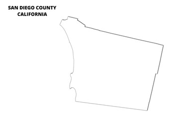 Sticker - San Diego County map. California