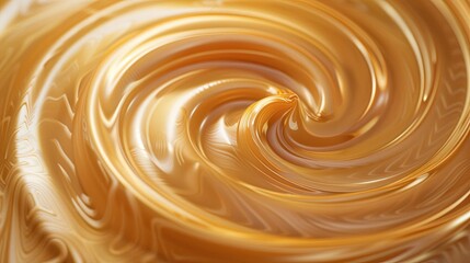 Poster - Golden swirl caramel treat. Generative AI