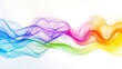 © WOW - High-contrast spectrum line waves with a minimalist aesthetic on white
