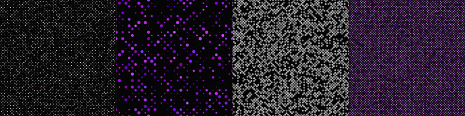 Wall Mural - seamless geometric dot pattern background set
