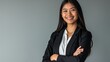 © gn8 - Confident Filipino Businesswoman in Black Suit for Professional Corporate Use, Marketing, and Business Promotions