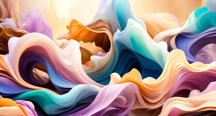 Poster - Abstract Colorful Swirling Background