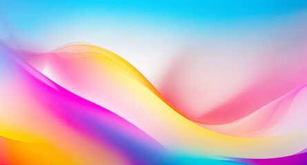 Canvas Print - Abstract Colorful Gradient Background with Swirling Waves