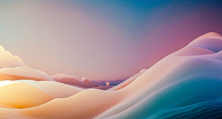 Poster - Abstract Wavy Landscape