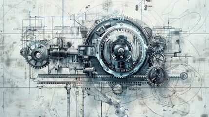 Hand-drawn illustration of a machine with gears, symbolizing the concept of functions in programming. Ideal for educational content on coding and software development.