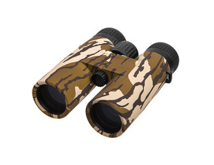 Wall Mural - Modern binoculars in camouflage coloring.  An optical instrument for observation at long distances. Isolate on a white back