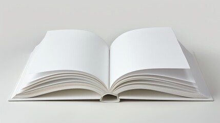 Canvas Print - Book with slightly open white cover