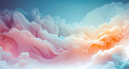 Poster - Abstract Pastel Cloudscape