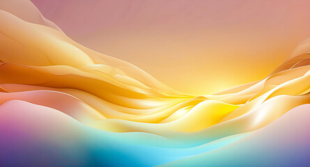 Poster - Abstract Gradient Background with Wavy Lines