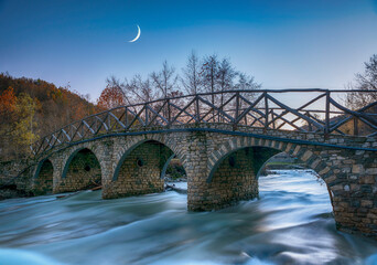 Wall Mural - bridge over the river