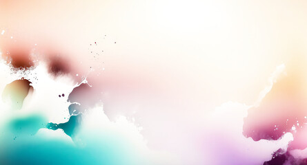 Poster - Abstract Watercolor Background with Pastel Colors