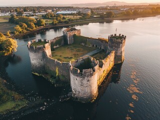 Wall Mural - Castle on lake