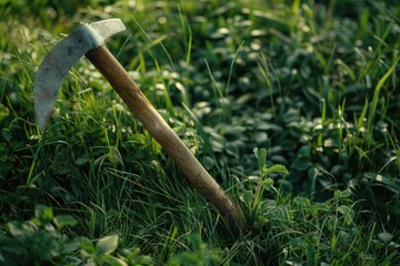 Sticker - Old ax stuck in grass