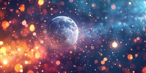 Wall Mural - Full Moon in Sky