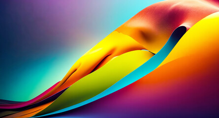 Poster - Abstract Colorful Swirling Background