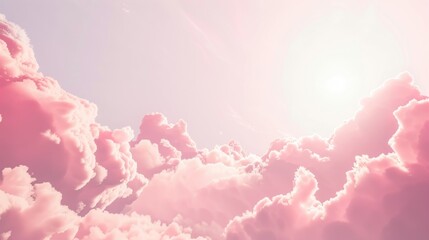 Sticker - Pink Cloudscape with Sun