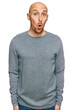 © Krakenimages.com - Bald man with beard wearing casual clothes afraid and shocked with surprise expression, fear and excited face.