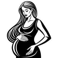 Canvas Print - pregnant vector design 