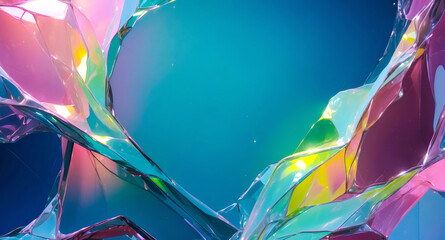 Wall Mural - Abstract iridescent liquid background