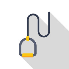 Poster - Expander icon in flat style with long shadow, representing a healthy lifestyle