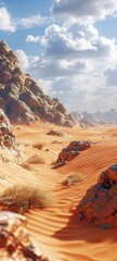 Infinite sand dunes ultra realistic