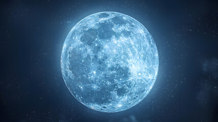 Wall Mural - close up view of a night full moon