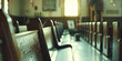 © Lila Patel - The Silent Sanctuary Debate: A row of pews in an empty church, with an open bible and a protest sign.