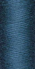 Wall Mural - macro texture of a skein of blue sewing thread