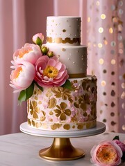 Canvas Print - A charming cake to brighten up  celebrations