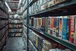 © Vit - Rows of Organized Vintage VHS Tapes in a Retro Video Store