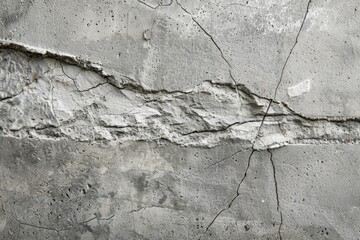 Poster - Close-up view of a crack in a concrete wall