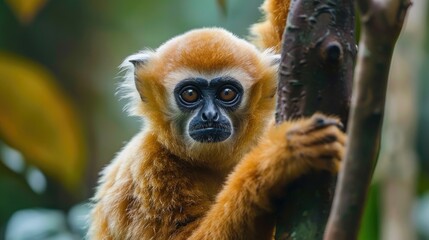 The Javan gibbon is an endangered primate species found in the rainforests of Java Island They are arboreal monogamous and communicate through vocalizations