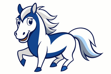 Sticker - horse mascot vector illustration