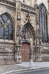 Wall Mural - Church of Saint Germain-l'Ecossais (Eglise Saint-Germain-l'Ecossais). Built in the 15th century in a flamboyant Gothic style, it refers to Saint Germain l'Ecossais. Amiens, Somme, Picardie, France.