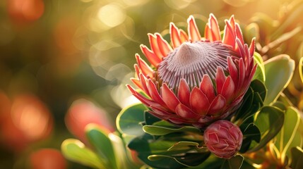 the king protea or king sugar bush protea cynaroides is a distinctive member of protea having the la