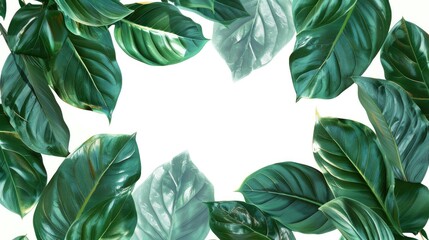 Wall Mural - Philodendron leaves with empty space