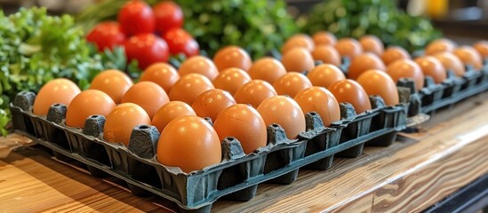 Poster - Fresh Eggs in a Carton, Ready for Cooking