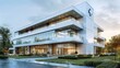 © PaulShlykov - modern hospital style building exterior