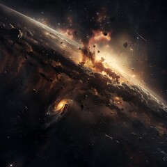 Wall Mural - highlight polar disk of gas and dust surrounding a galaxy providing insights into its formation hist