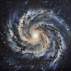 Wall Mural - capture early stages of a galactic merger where two galaxies begin to interact and merge into a sing