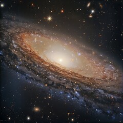 Wall Mural - photograph distinctive barshaped structure at the center of a barred spiral galaxy 169 image 4 capta