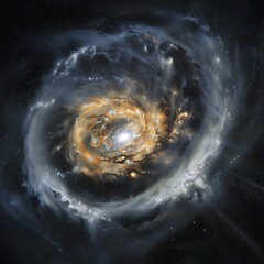Wall Mural - use long exposure photography visualize the graceful movement of spiral arms within a galaxy 169 ima