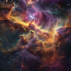 Wall Mural - capture intricate network of filamentary structures within a galaxy where gas and dust condense to f