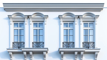 Blue Apartment Building Facade